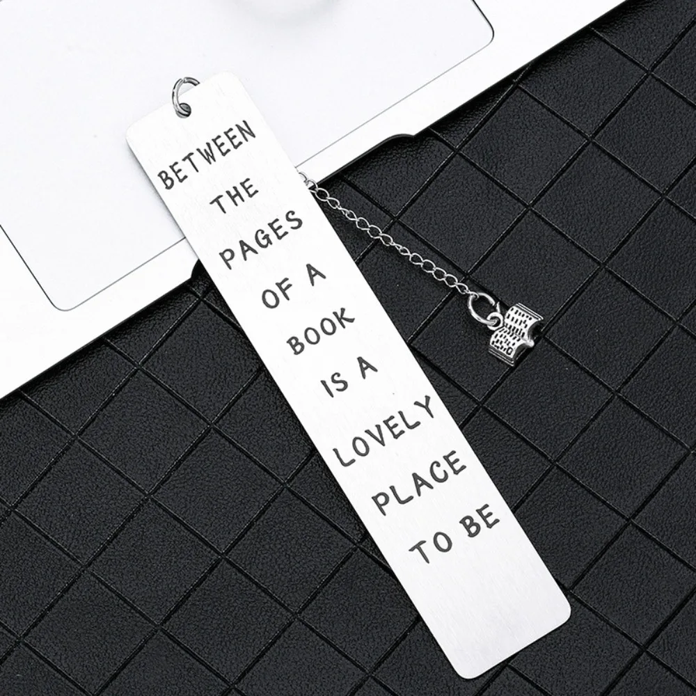 Letter Stainless Steel Book Mark Tassel Reading Supplies Metal Book Cilp Pendant Book Page Marker Book Accessory