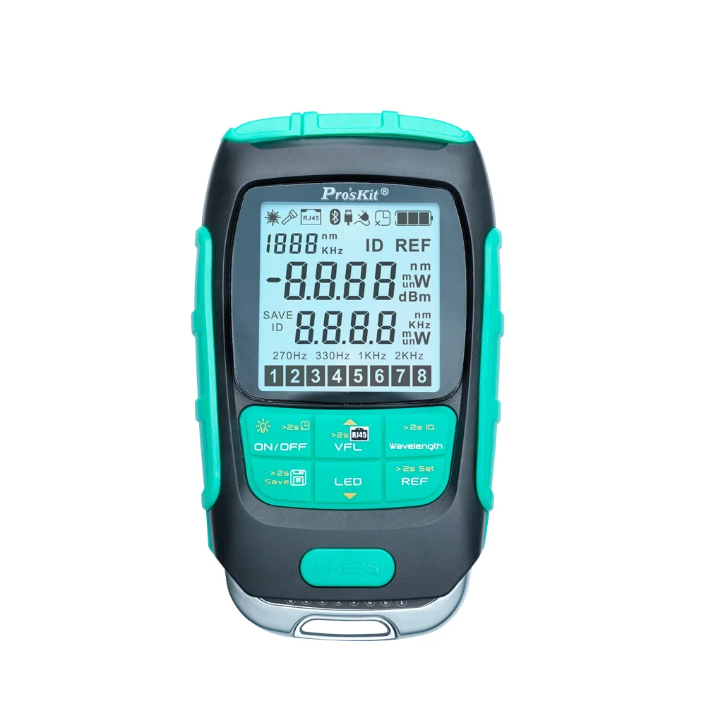 Imagem -03 - Proskskit Mt7615 7616 Medidor de Potência de Alta Precisão In1 Multifunction Fibra Rede Desconexão Cabo Lan Falha Visual Teste