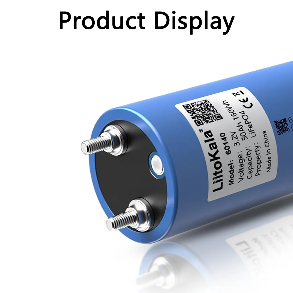 8 pièces LiitoKala 60140 3.2V 50Ah LiFePO4 batterie, plus de 4000 Cycles pour 12V/24V/36V/48V moto/voiture/chariot de Golf/Camping