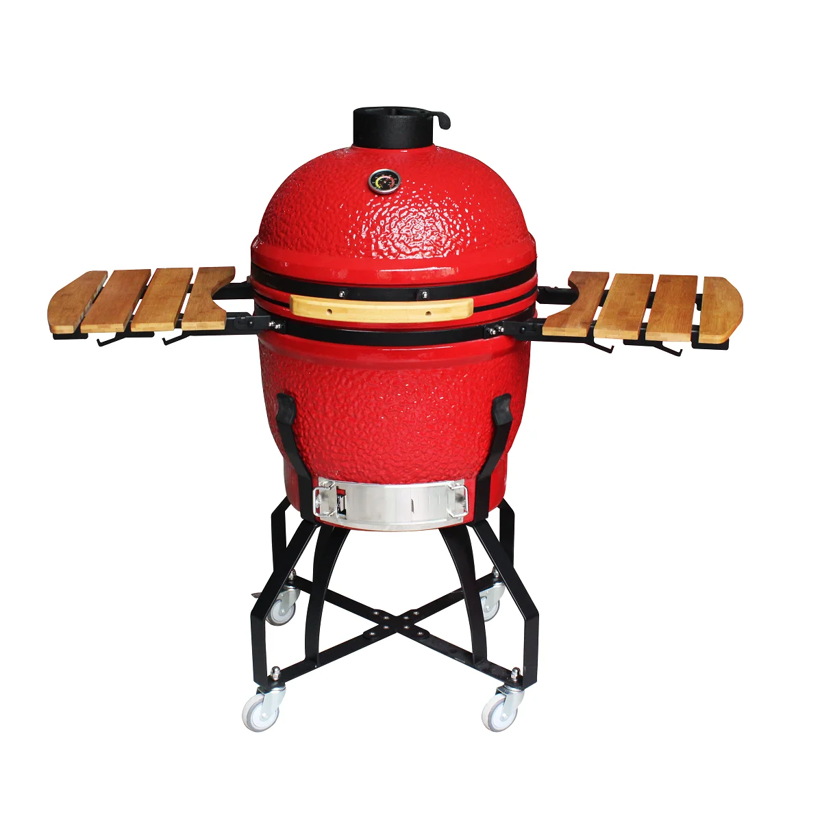 Premium 21-Inch Pro Kamado Grill with Stainless Steel & Ceramic Construction for Outdoor BBQ