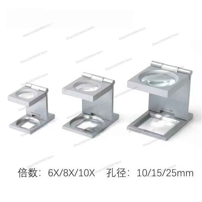 For Foldable Ruler Magnifying Glass 6x 8x 10x 10/15/25 Mm Magnifying Glass