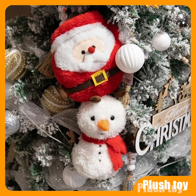 Pluszowa zabawka świąteczna 18 cm, lalka pluszowa, Święty Mikołaj, renifer, zabawki bałwan, urocze kreskówkowe prezenty, prezent urodzinowy, prezent świąteczny