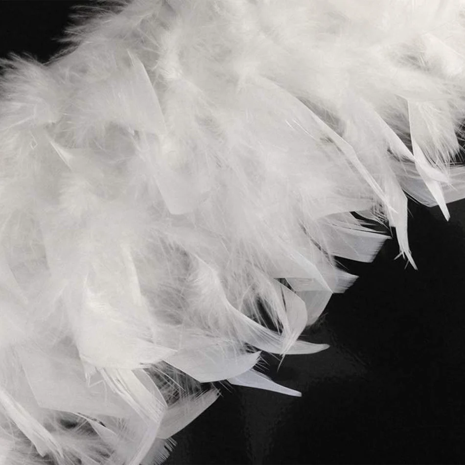 1M/Lot White Turkey Marabou Feathers Trim Ribbon Crafts Wedding Party Feather DIY Sewing Natural Plume Christmas Home Decoration