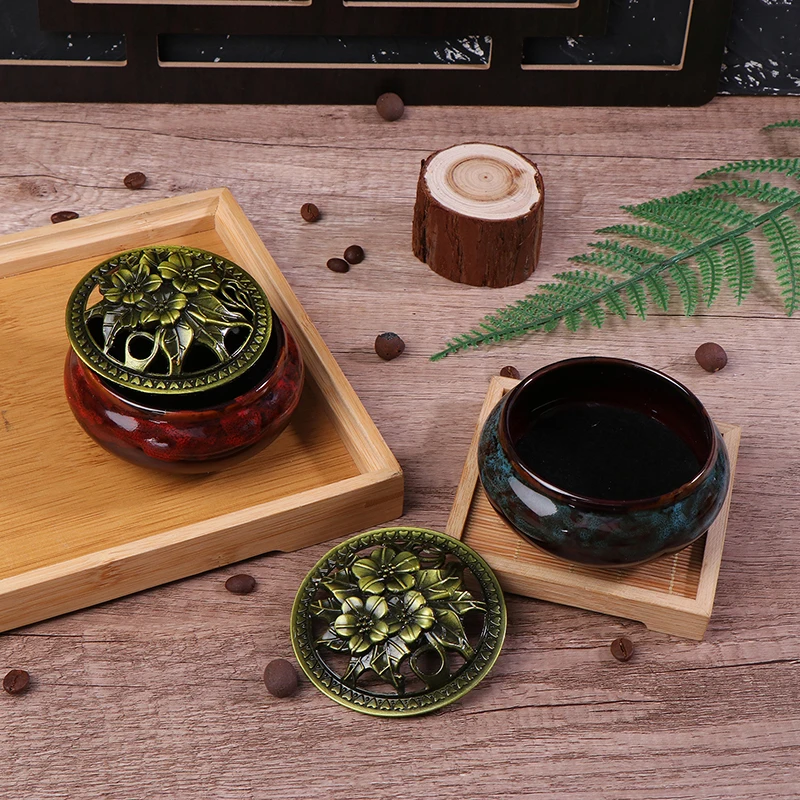 Ceramic Ice Cracking Incense Burner Coil Cone Stick Incense Burner Holder Home Ornaments Japanese Incense Burners Zen Decor
