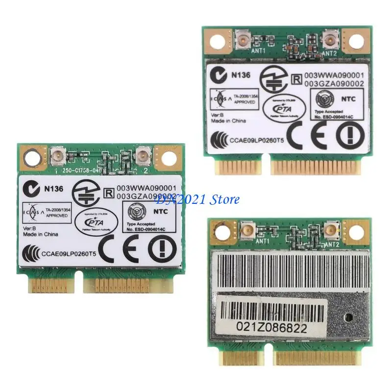 F3KE AR9285 AR5B95 Half Height Mini PCI-E 150Mbps Wireless Wlan WiFi Card For Atheros