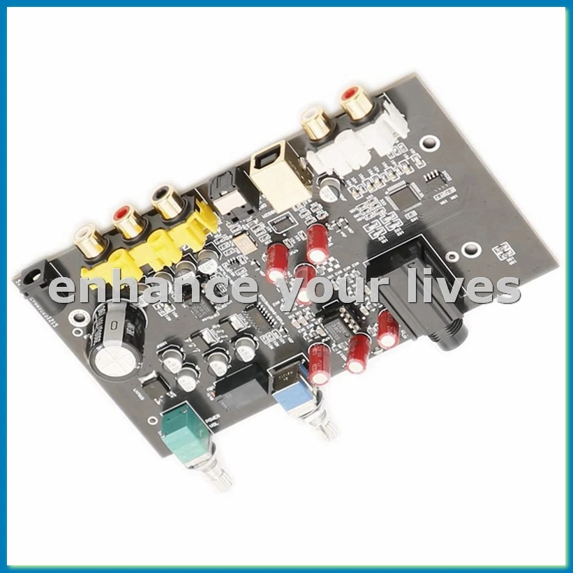 

ES9038Q2M Hi-Fi Decoder Amplifier Board USB Audio JRC5532 3900UF/16V 96KHZ Coaxial Optical Output-A23U
