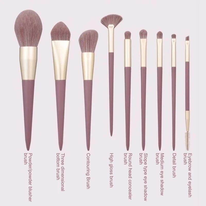 10PCS Kosmetik Pinsel Set Super Weiche Pinsel Set Newcomer Pinsel Foundation Lose Pulver Lidschatten Pinsel