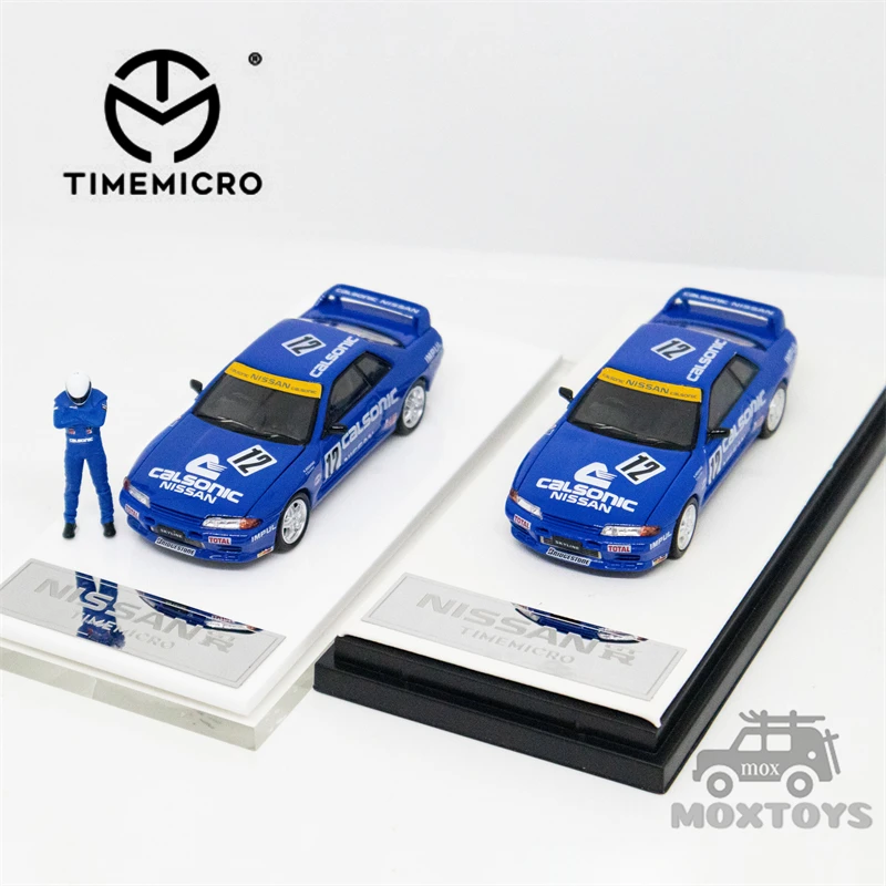 時間マイクロ1:64 nissan gtr r32 calsonic青ダイキャストモデルカー