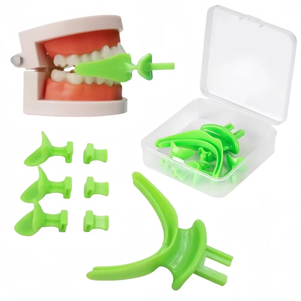

1Set/7Pcs Dental BPS Centric Tray Edentulous Impression Bite Registration Trays Kit Occlusal Articulator Facebow Implantology