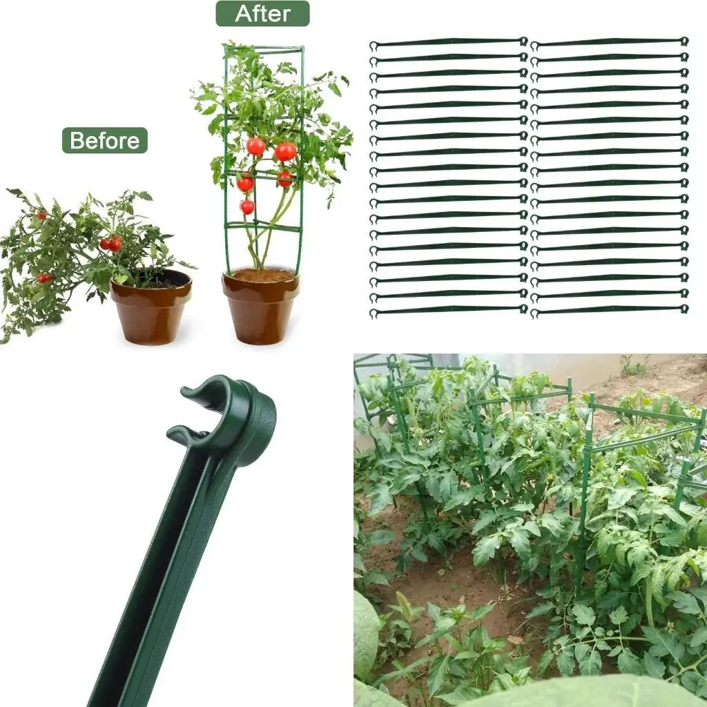 36Pcs Stake Arms for Tomato Cage for Climbing Plant Garden Plant Vegetables 11.8inch Expandable Trellis Connectors C5AD