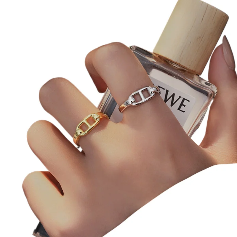 

*925 sterling silver ring, cool and fashionable women's ring, simple and niche for matching rings