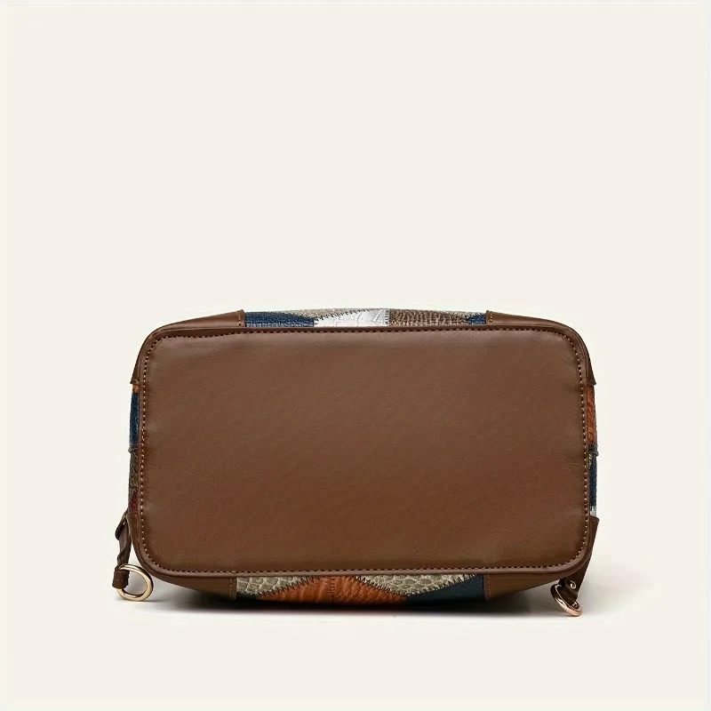 Vintage Umhängetasche für Damen, Kunstleder-Handtasche mit Obergriff und Abnehmbarem Schulterriemen, Große Kapazität Schultertasche – Detail 8