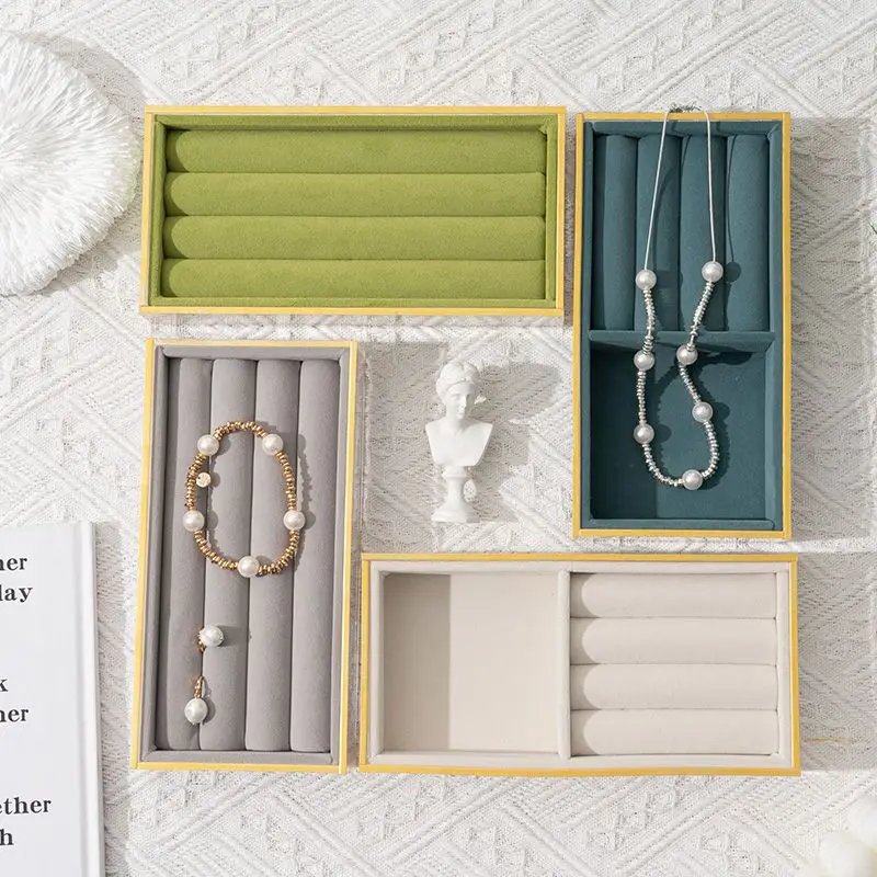 

Бархатный лоток для демонстрации ювелирных изделий, кольцо, серьги, ожерелье, браслет, кулон, органайзер для дисплея, коробка для хранения ювелирных изделий