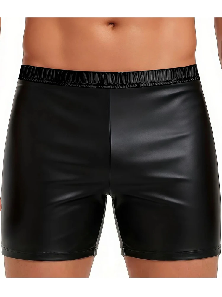 Faux PU Leather Short Jeans Tights Micro Mini Bermudas Hot Pants Swimming Trunks Casual Boxer Shorts Spodnie Pantalones Cortos