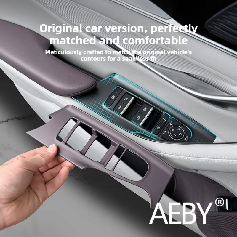 AEBY For BYD Seal U DM-i 2020-2025 Window Lift Switch Panel Protective Cover, Waterproof Easy Installation Interior Accessories