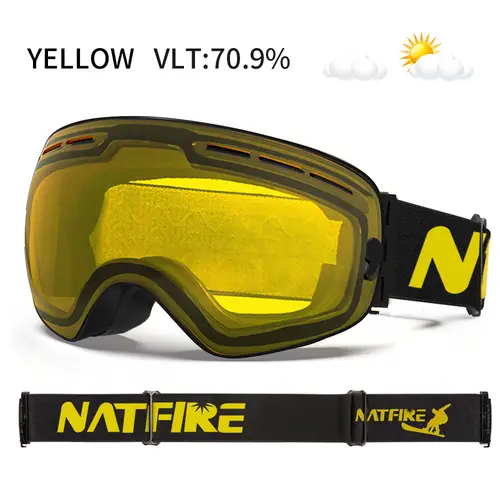 Ski Goggles Pro 100% UV400 Protection Anti Fog Interchangeable Lens Skiing Glasses Snowboard Snow Goggles for Men Women Natfire - Image 10