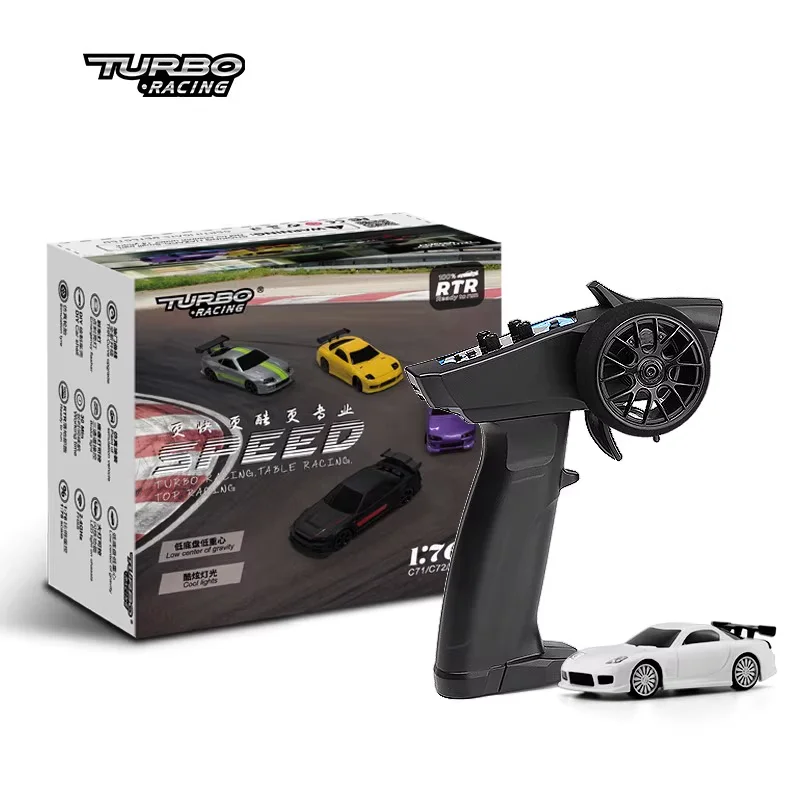 Turbo Racing 1/76 Mini Elektrische Afstandsbediening Auto C76 C75 C74 C73 C71 RTR Sportwagen RC Model Auto voor Kinderen en Volwassenen Speelgoed