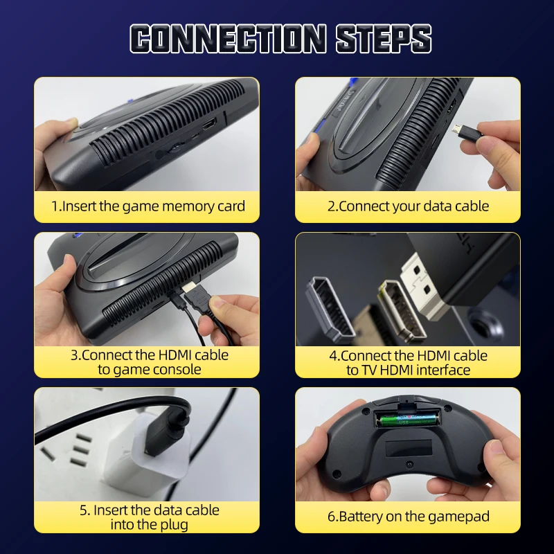 CELLCORN Video Game Retro For Dendy Sega Everdrive Mega Drive HD TV کلاسک گیم سپورٹ دو پلیئر برائے Nes Genesis #2