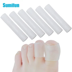 8/10/12 pçs silicone tubo dedo do pé protetor proteção dedo do pé bolhas de milho calos alívio da dor usar almofadas de cuidados de saúde ferramentas