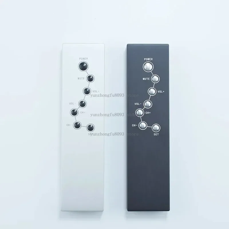 All-Aluminum Infrared Signal Remote Control, 7-Key Metal Button Controller for HiFi Audio, CD, Preamp, TV and Set-Top Box