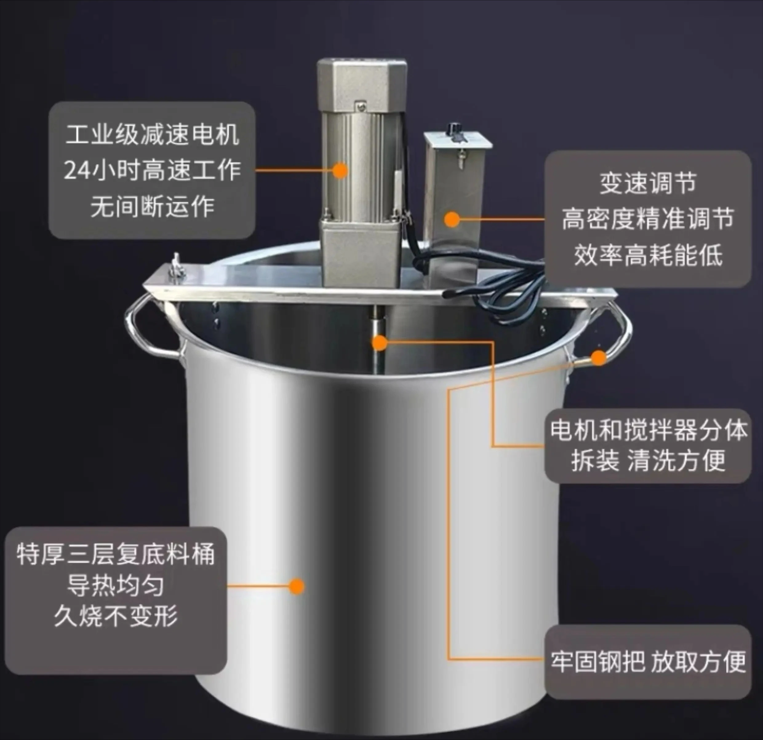 Factory Direct 2026 Top Rated Automatic Hot Pot Frying Machine Small Blender Douban Chili Oil Cold Shrimp Cold Cake Fried Sauce