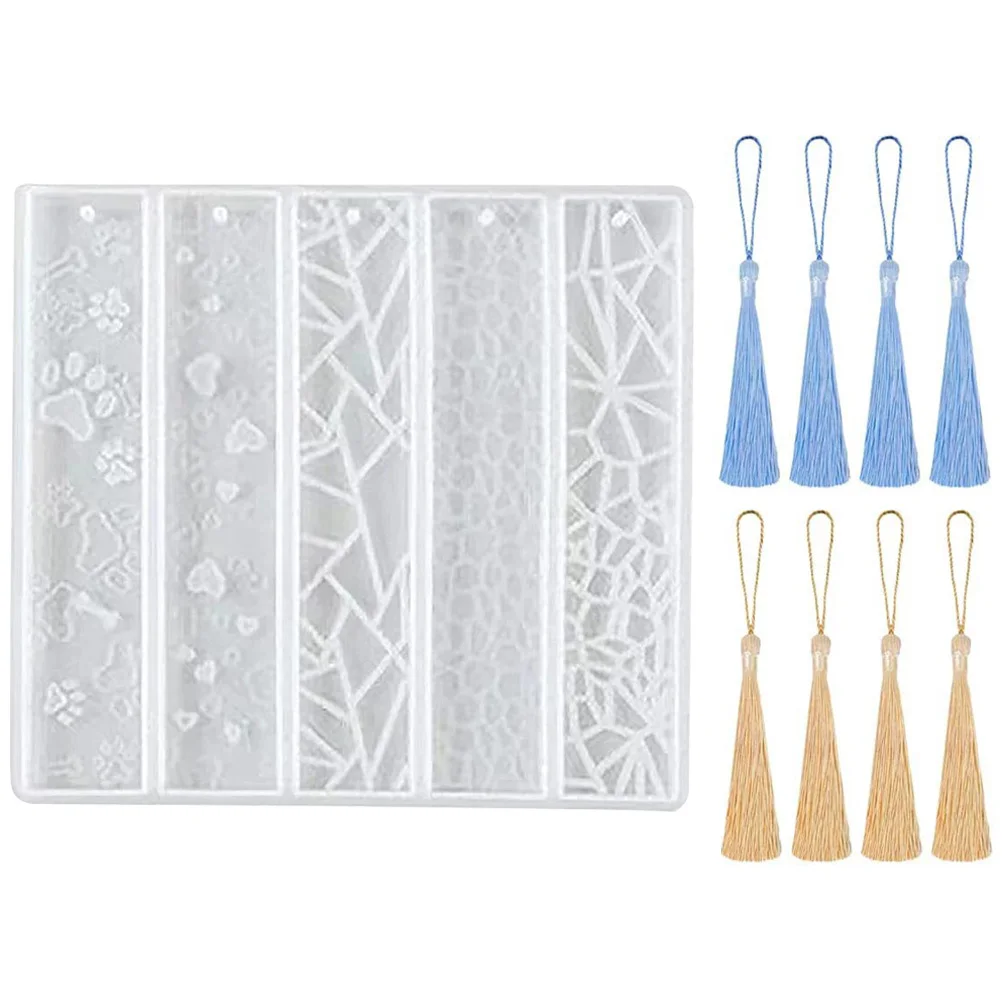 1 مجموعة سيليكون المرجعية قالب مستطيل DIY بها بنفسك الحرفية راتنجات الايبوكسي صب أداة ل الزهور المجففة بريق شرابة صنع المدرسة #6