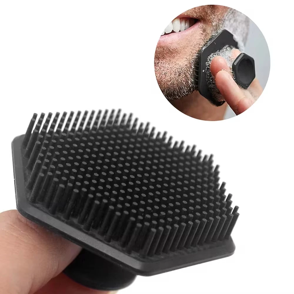 Face Cleaner Men Facial Cleaning Brush Scrubber Silicone Miniature Face Deep Clean Shave Massage Face Scrub Brush