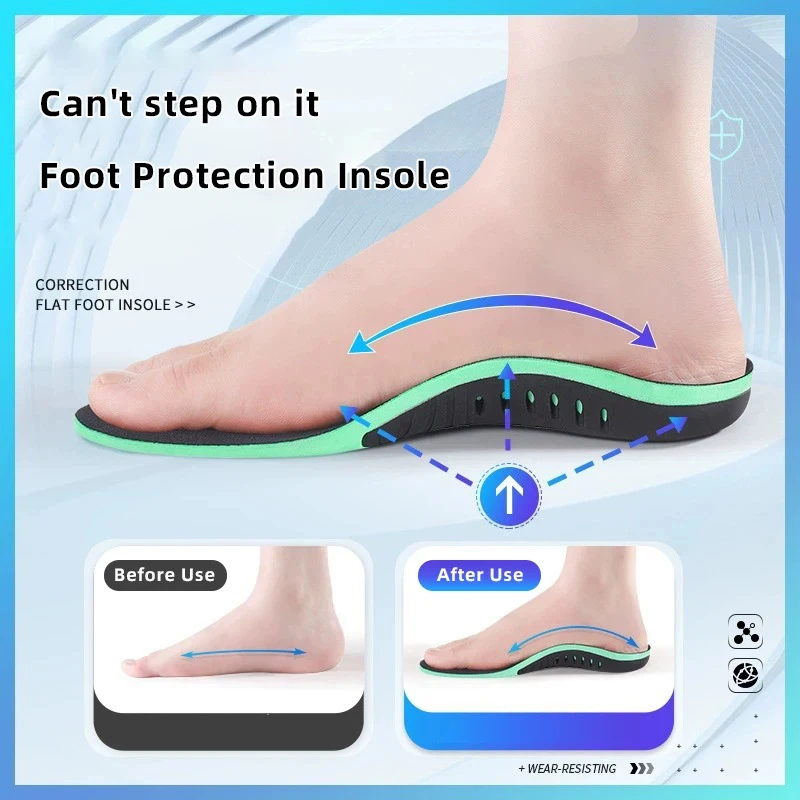 1Pair Orthopedic Insoles Sport Shoes Sole For feet Arch Foot Pad X/O Leg Correction Flat Foot Arch Support Sports Shoes Insert view 6