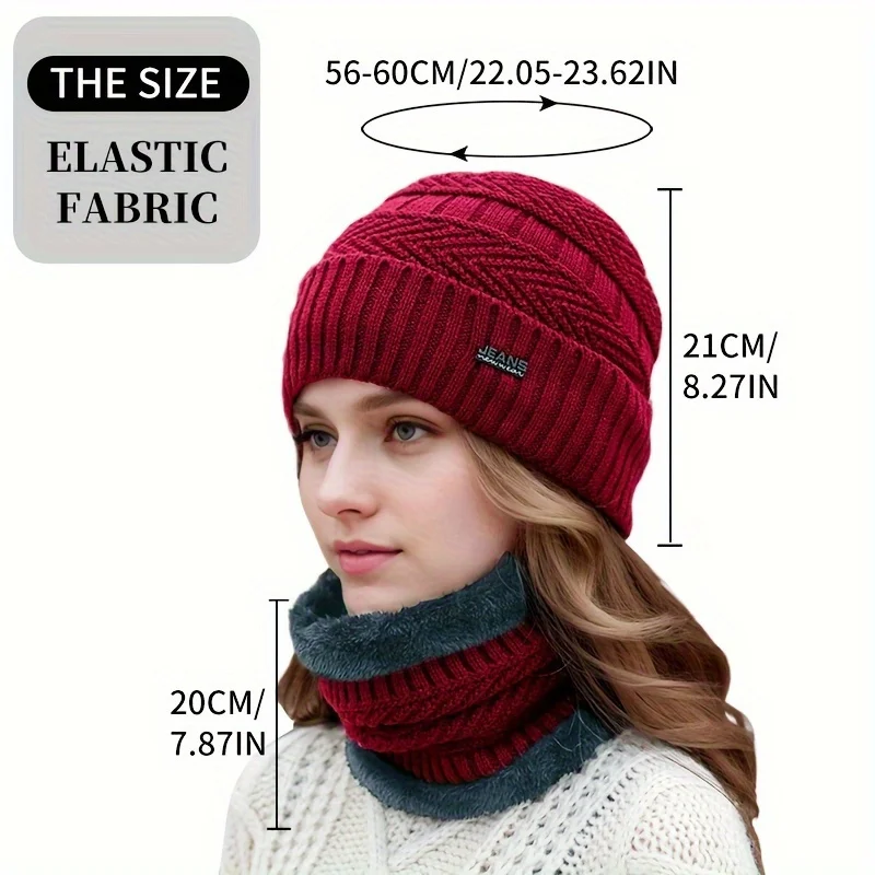 3Pcs Winter Thermal Set,Hat, Scarf, Gloves, Fully Covering The Face and Neck, Suitable for Cycling, Skiing, Outdoor Activities
