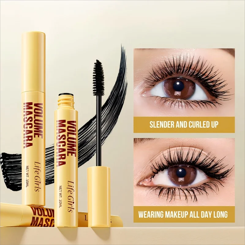 Life Girls スリムボリュームマスカラ ウォータープルーフ 長持ちマスカラ ワンブラシでカール アイメイク