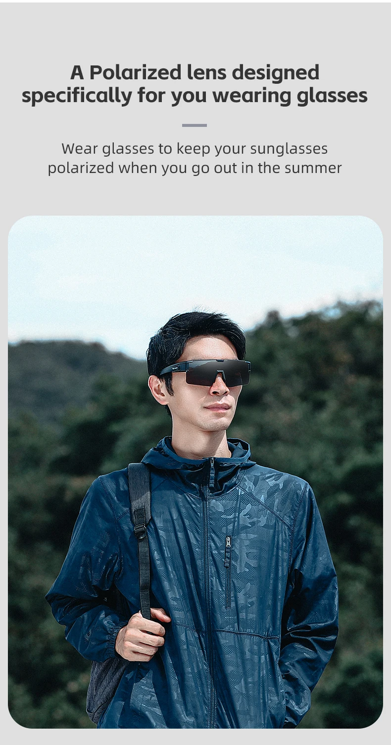 WEST BIKING Large Frame Cycling Polarized Glasses Bike Photochromic Outdoor Sunglasses Fit Over Myopic Goggles Bicycle Accessory