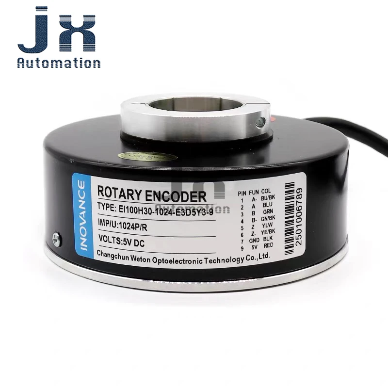 Original Changchun Huitong EI100H30-1024-E3D5Y3-9 Photoelectric Incremental Rotary Encoder 1024P/R 5V for Elevator Accessories
