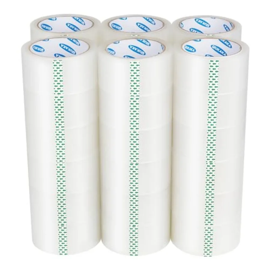 

Packing Tape, 36 Rolls Clear Packing Tape 2 Inches Wide, 65 Yards Per Roll, for Shipping Packaging Moving Sealing