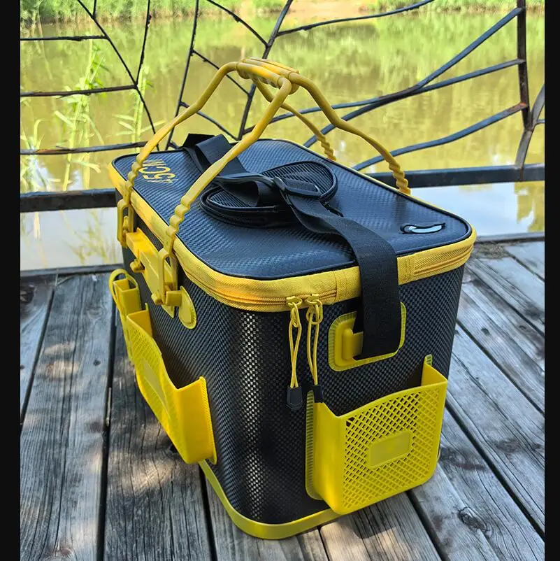 

Fishing Rod Can Be Inserted Fishing Tackle Box EVA Fishing Bucket Large Capacity Portable Live Fish Sea Fishing Box Y631