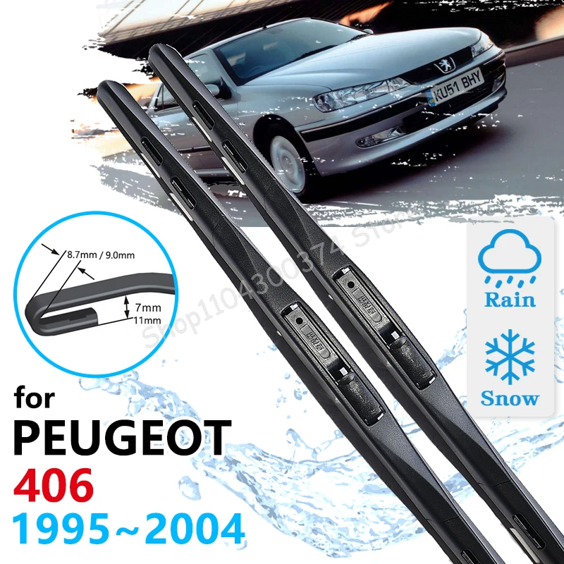 

Car Front Wiper Blades For Peugeot 406 1995 1996 1997 1998 1999 2000 2001 2002 2003 2004 Windshield Windscreen Brushes Washer