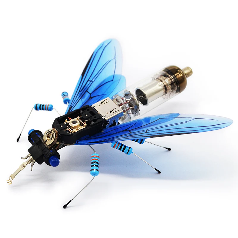 Modelo de insecto, maquinaria de Metal, rompecabezas, juguetes científicos para niños, Kit de aprendizaje tecnológico STEM DIY, juguetes educativos