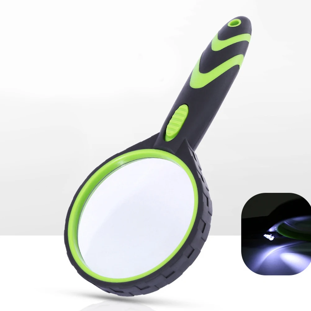 

10X Magnifying Glass 75Mm Lens Diameter Portable Handheld 2 LED Light Reading Jewelry Watch Repair Insect Detection