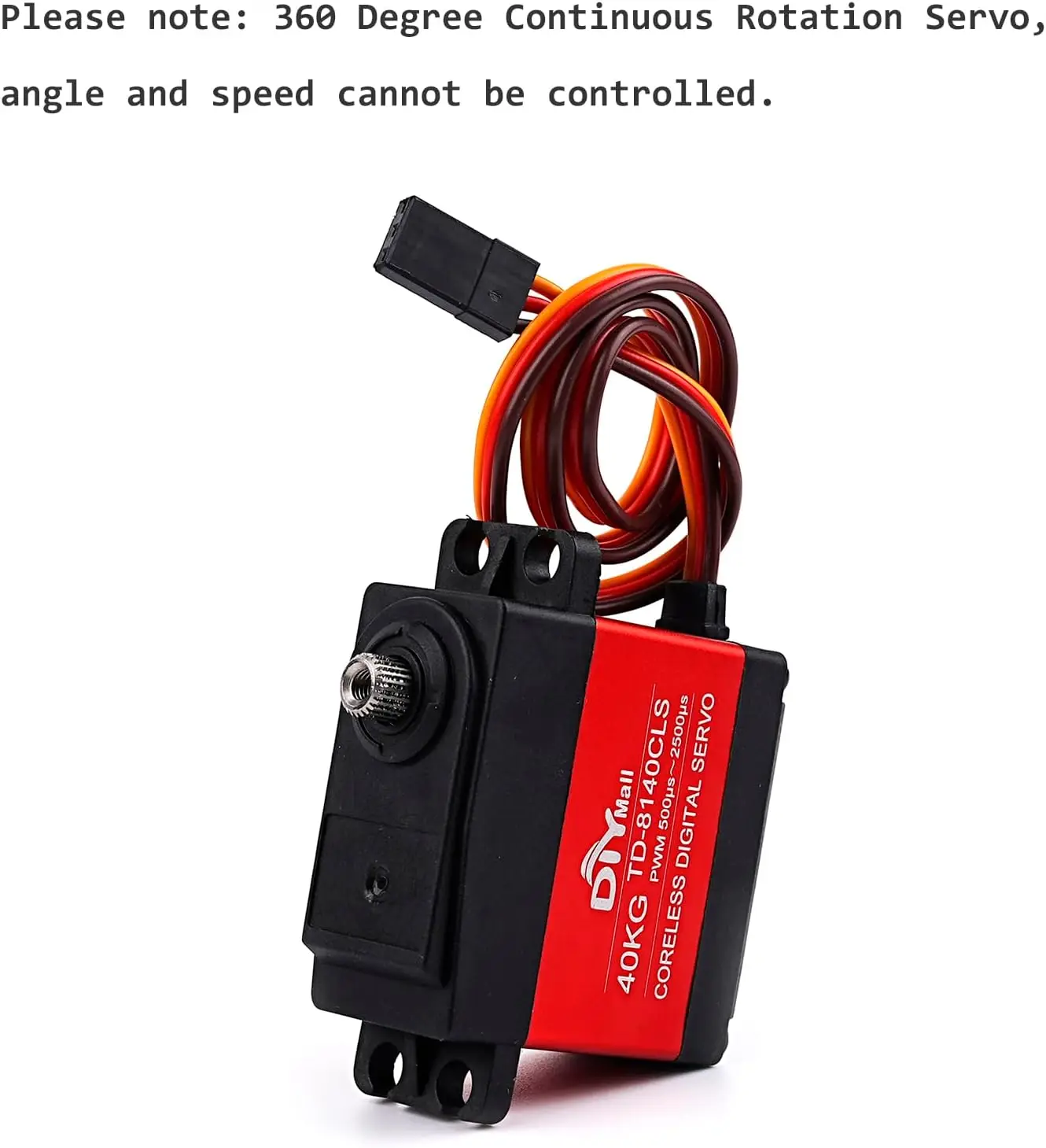 40KG デジタルサーボ 360 度連続回転高電圧高トルクコアレスサーボモーターメタルギア RC カーロボット用