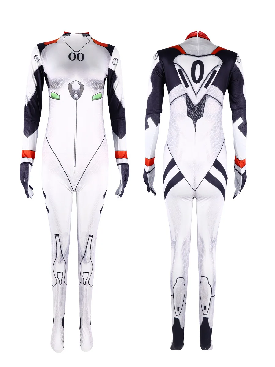 Asuka Langley Soryu Ayanami Rei Zero Two Dva disfraz de Cosplay, mono de prueba Asuka, traje Zentai, traje de Anime para mujer