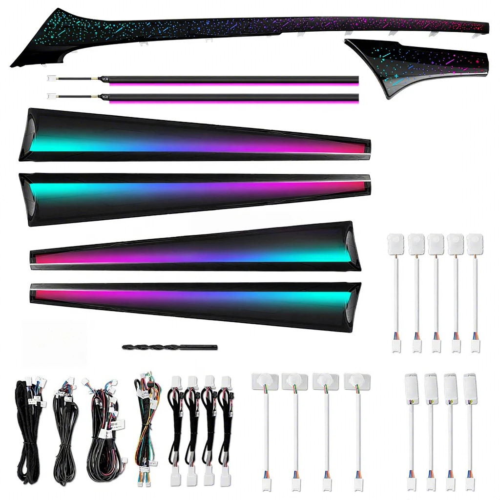 

RHD/Left Rudder Driving Car Interior Light Emitting Diode Lighting Upgrade Accessories 64-Color Dynamic Color Ambient Light