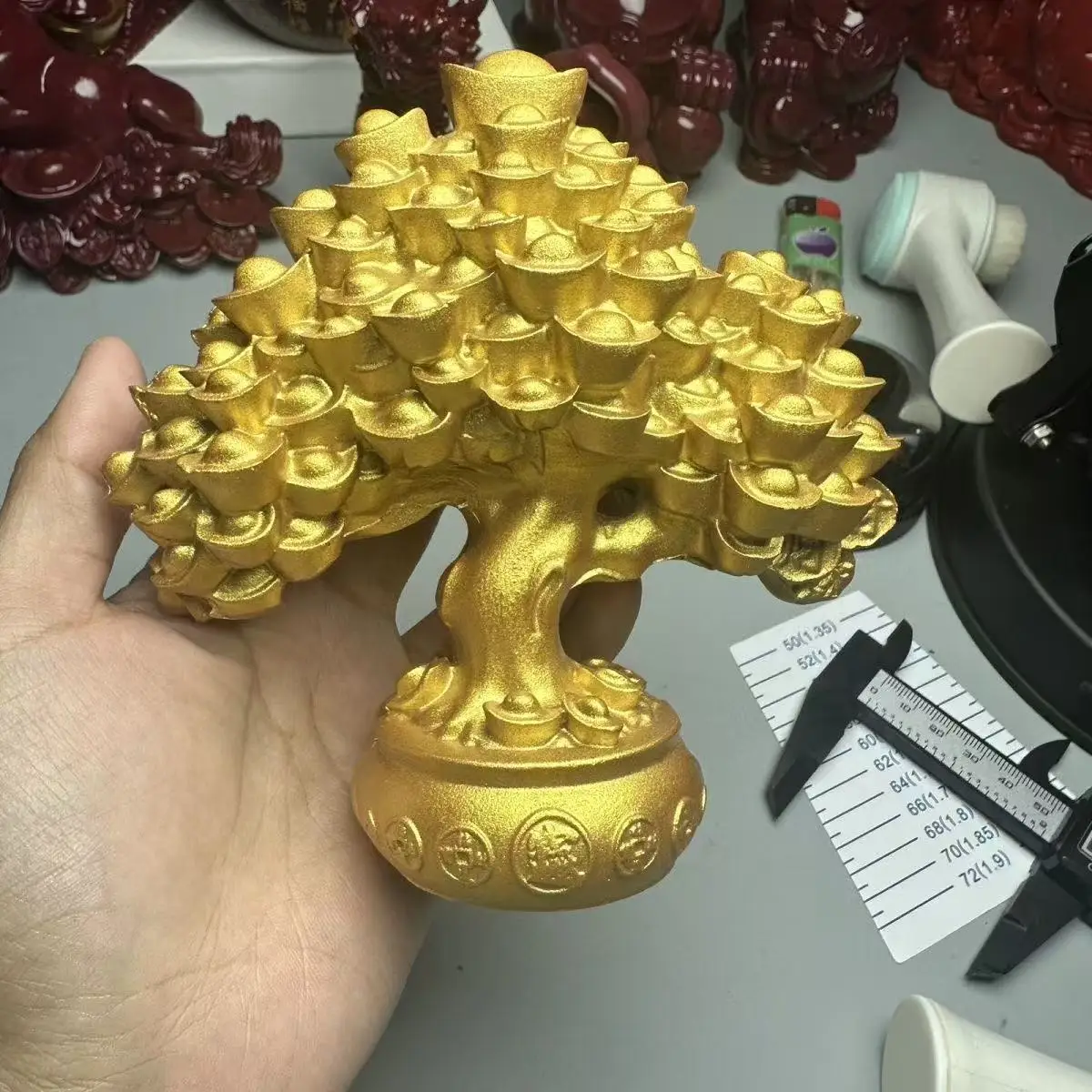 

Lucky Gold Wealth Trees Ornaments for Home Office Decorations Feng Shui Money Statue Opening Moving Ornaments Gifts