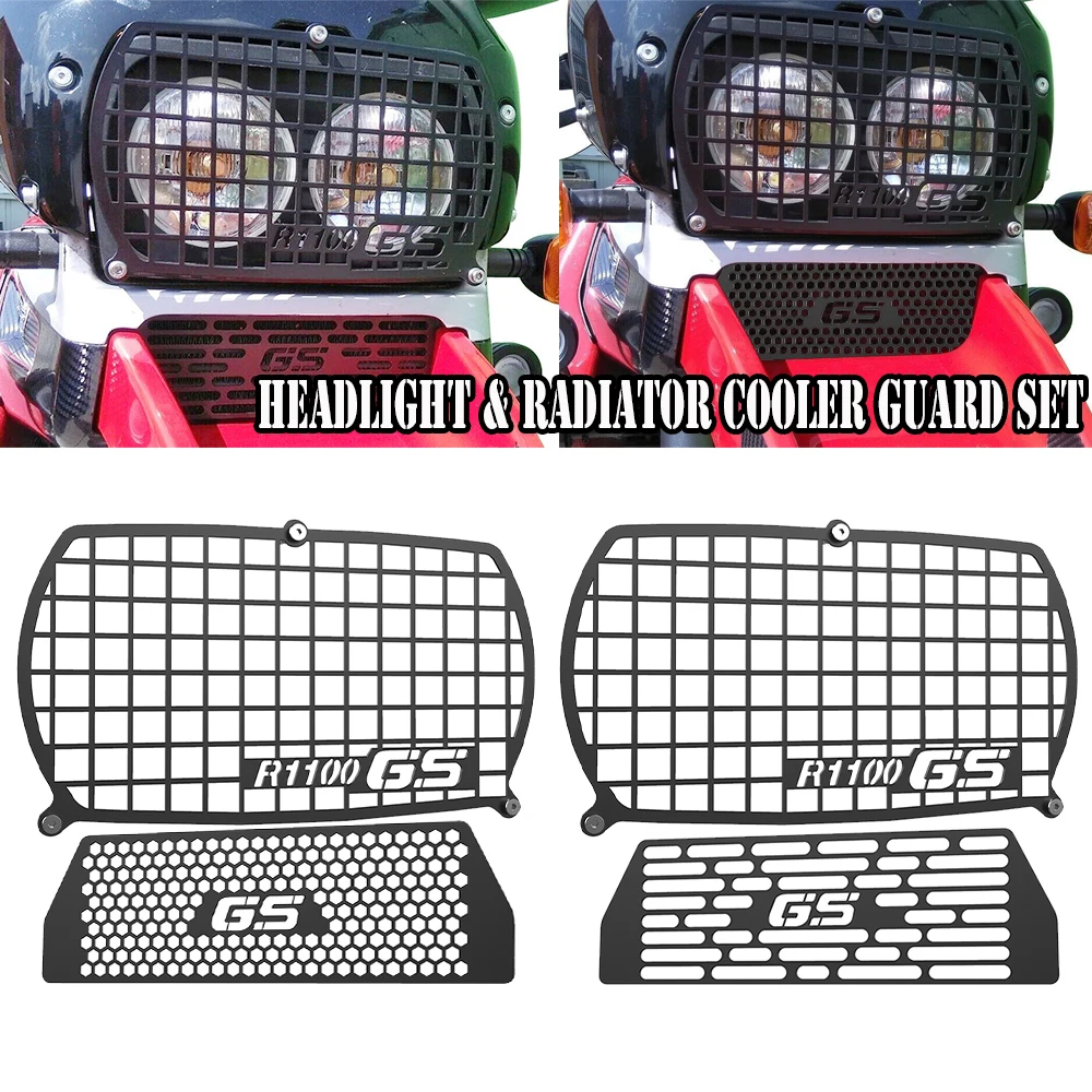 For BMW R1150GS 1994-1999 R 1150 GS Headlight Guard Grill Protector Cover & Radiator Cooler Protective Grilles Set 1998 1997