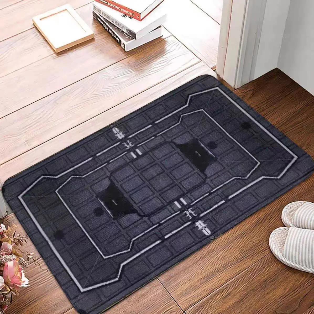 VIKAMA Simple Line Carpet, Entrance Door and Foyer Carpet, Anti-slip and Dirt-resistant Carpet, Bathroom Carpet, Home Decoration