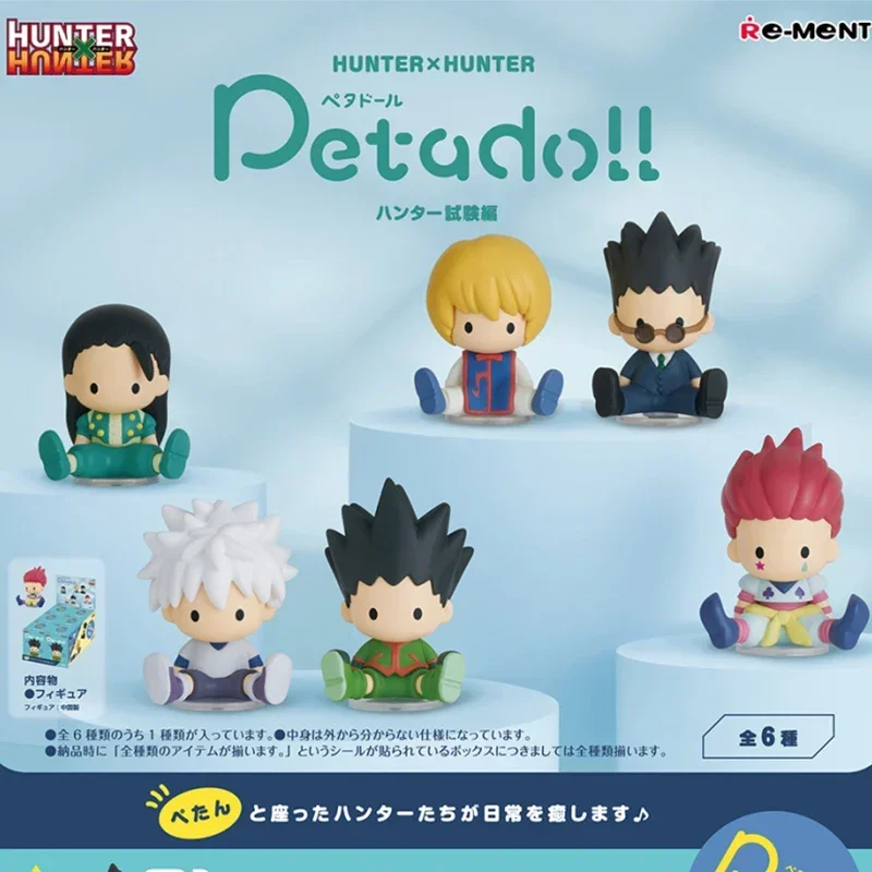 RE-MENT Hunter X Hunter Anime Action Figure Killua Zoldyck GON FREECSS Kurapika Leorio Illumi Hisoka Doll Toys Kids Gifts