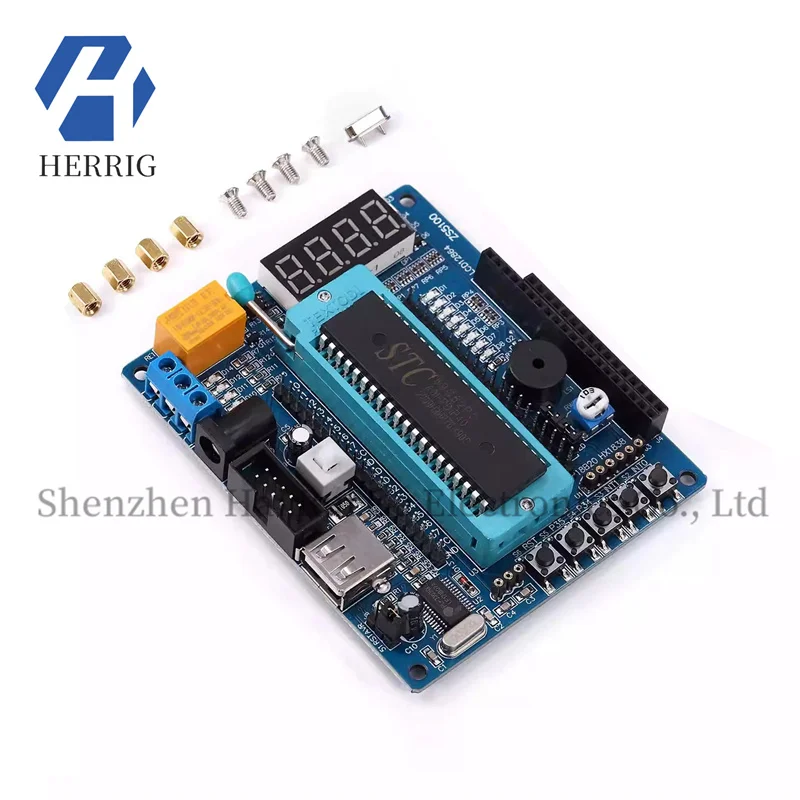 

1PCS 51microcontroller development board STC89C52 small system C51 learning experiment programming intelligent car control board