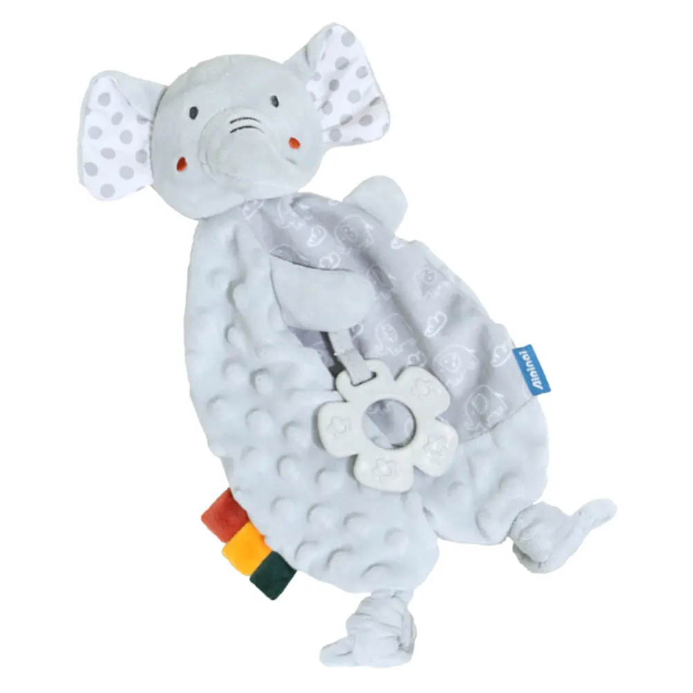 

Gray Elephant Baby Soothing Toys Towel Baby Teething Comforters Newborn Sleeping Infant Pacifying Toys