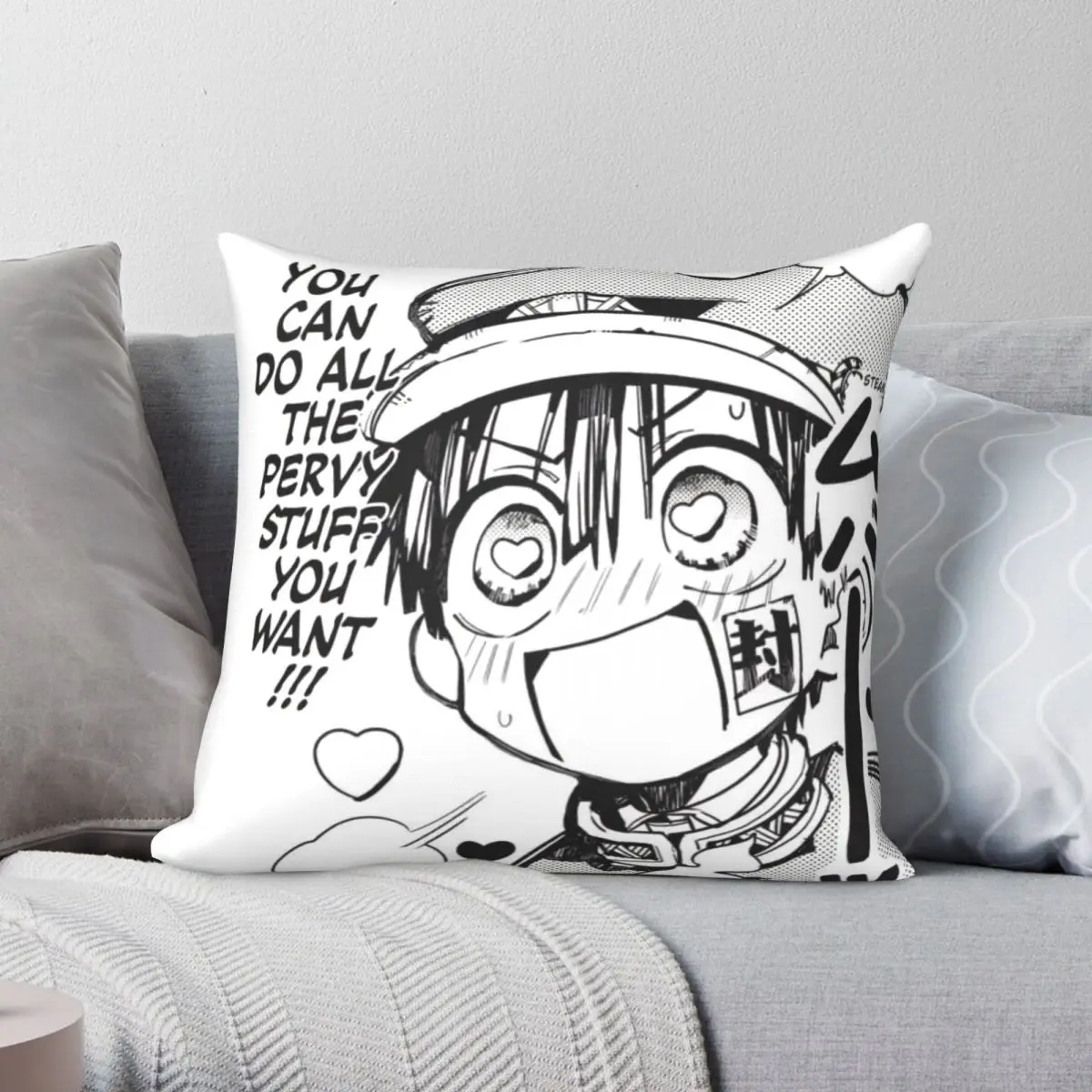 Hanako-kun Pillowcase Polyester Linen Velvet Creative Zip Decor Throw Pillow Case Home Cushion Cover