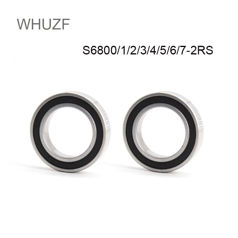 

WHUZF 5/10PCS Stainless Steel Ball Bearing ABEC-7 S6800RS S6801 S6802 S6803 S6804 S6805 S6806 S6807 2RS Thin Wall Steel Bearing