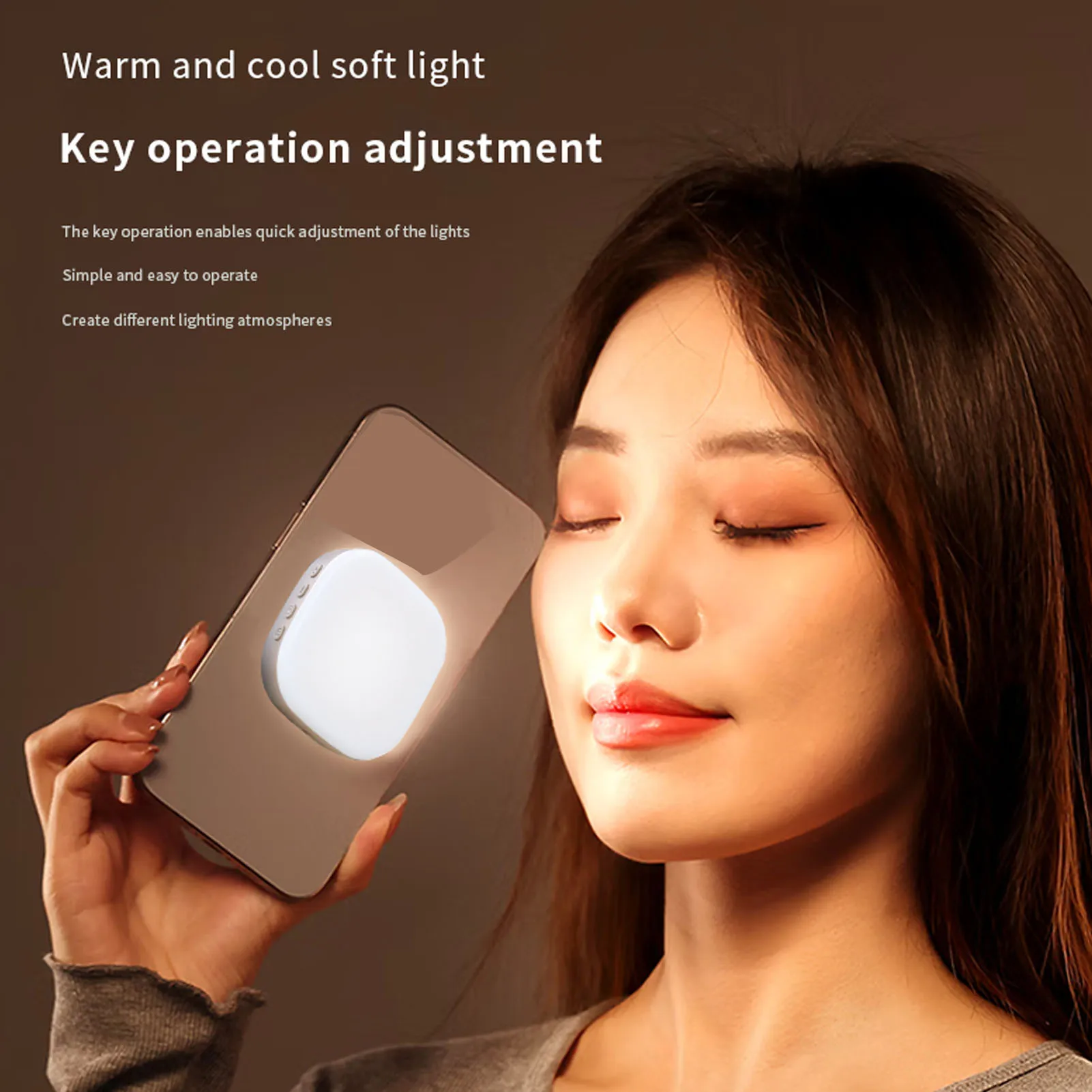 Phone Video Light 3200K To 8500K Phone Light Magnetic Retractable Extension Rod Type C Rechargeable Portable Foldable for Vlog