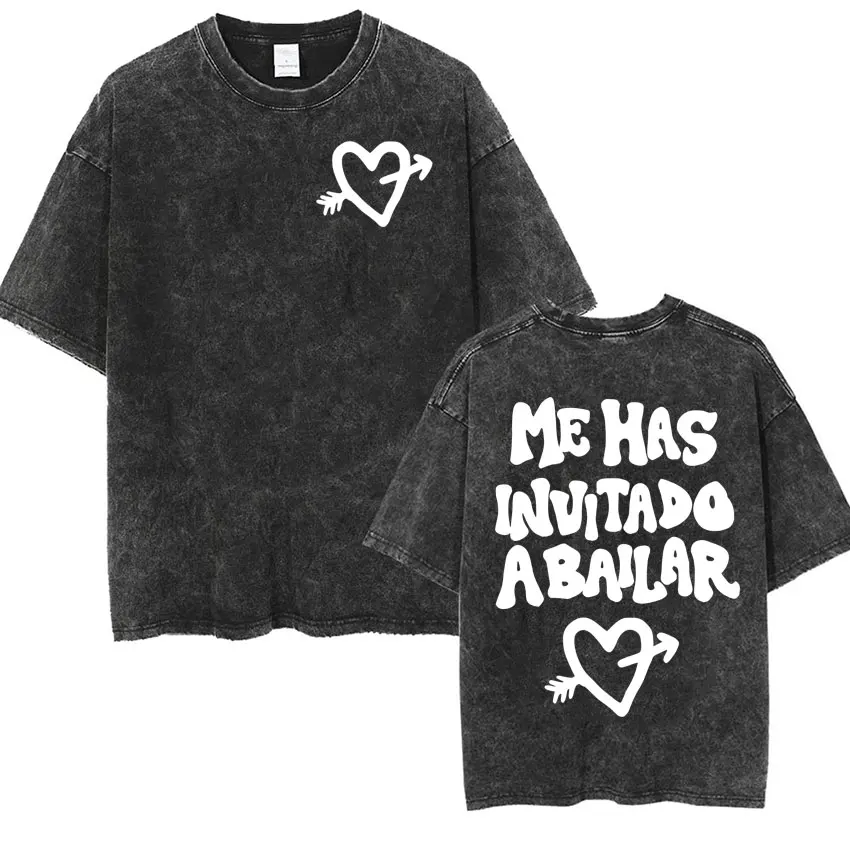 Camiseta Vintage Lavada con Gráficos del Álbum Trendy de Rapper Dani Fernandez 2026, Camisetas Casuales Harajuku Cómodas para Hombre y Mujer